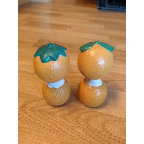 Mr. & Miss Florida Oranges Vintage Souvenir Bobble Heads Japan Kissing Magnetic - Picture 2 of 14